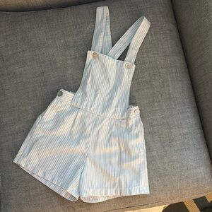 Chic Blue and White Striped Overalls Jon-Jon 3T Easter